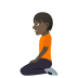 🧎🏿 person kneeling: dark skin tone display on JoyPixels